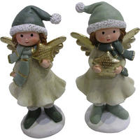 GYEREK DÍSZFIGURA - aranyszínű/zöld, Lifestyle, műanyag (6,5/12,5/5cm) - X-Mas