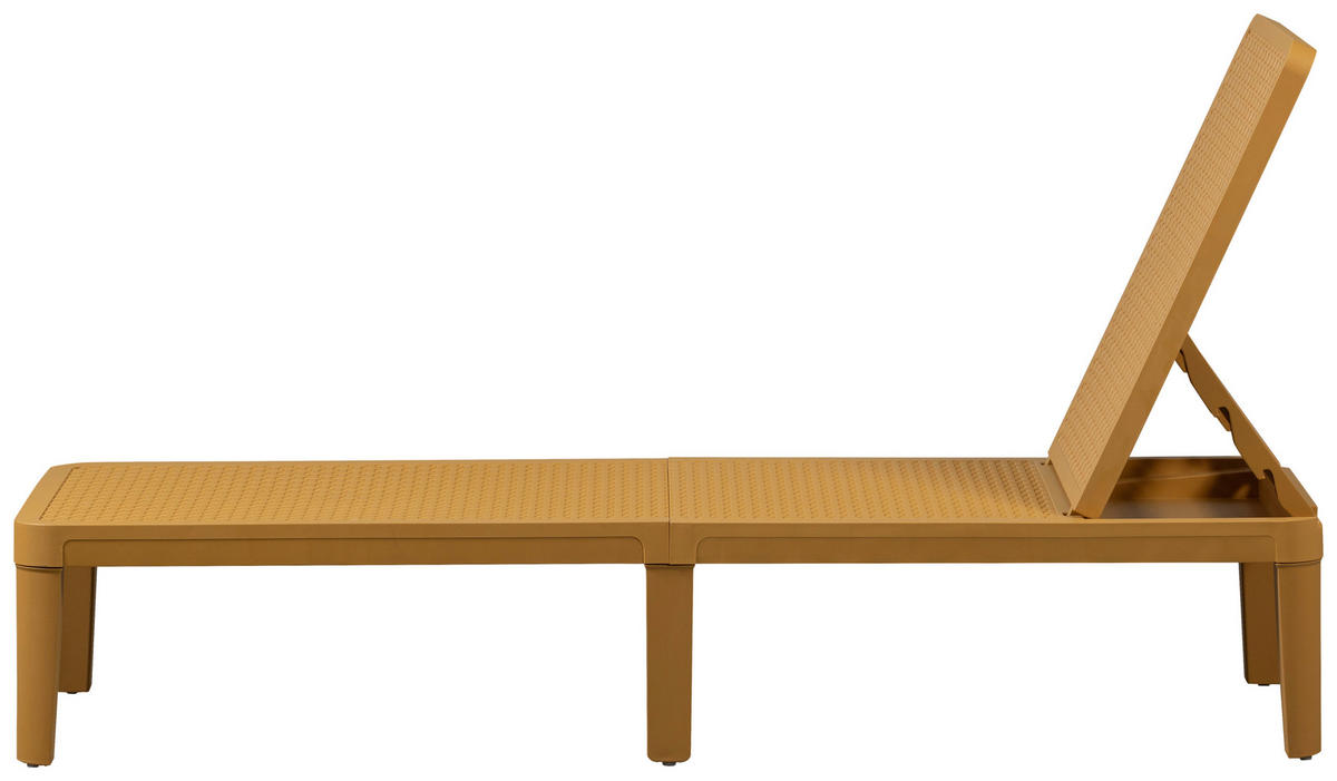 GARTENLIEGE 55/29/191 cm  - Gelb, Design, Kunststoff (55/29/191cm) - Gardenson