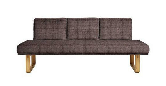 SITZBANK 224/92/78 cm in Eichefarben, Dunkelbraun - Eichefarben/Dunkelbraun, Design, Holz/Textil (224/92/78cm) - Dieter Knoll