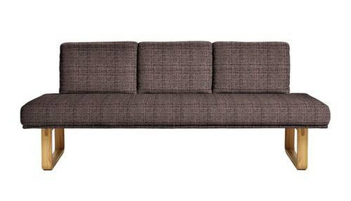 SITZBANK 224/92/78 cm  in Eichefarben, Dunkelbraun  - Eichefarben/Dunkelbraun, Design, Holz/Textil (224/92/78cm) - Dieter Knoll