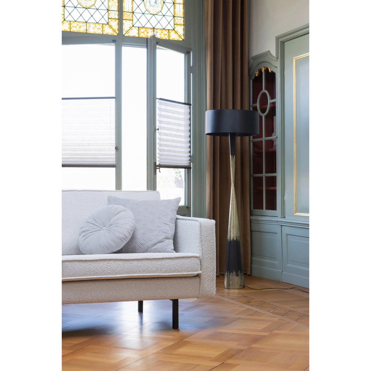 STEHLEUCHTE Blackout 30/130/30 cm  - Messingfarben/Goldfarben, Basics, Metall (30/130/30cm) - Collet's Monde