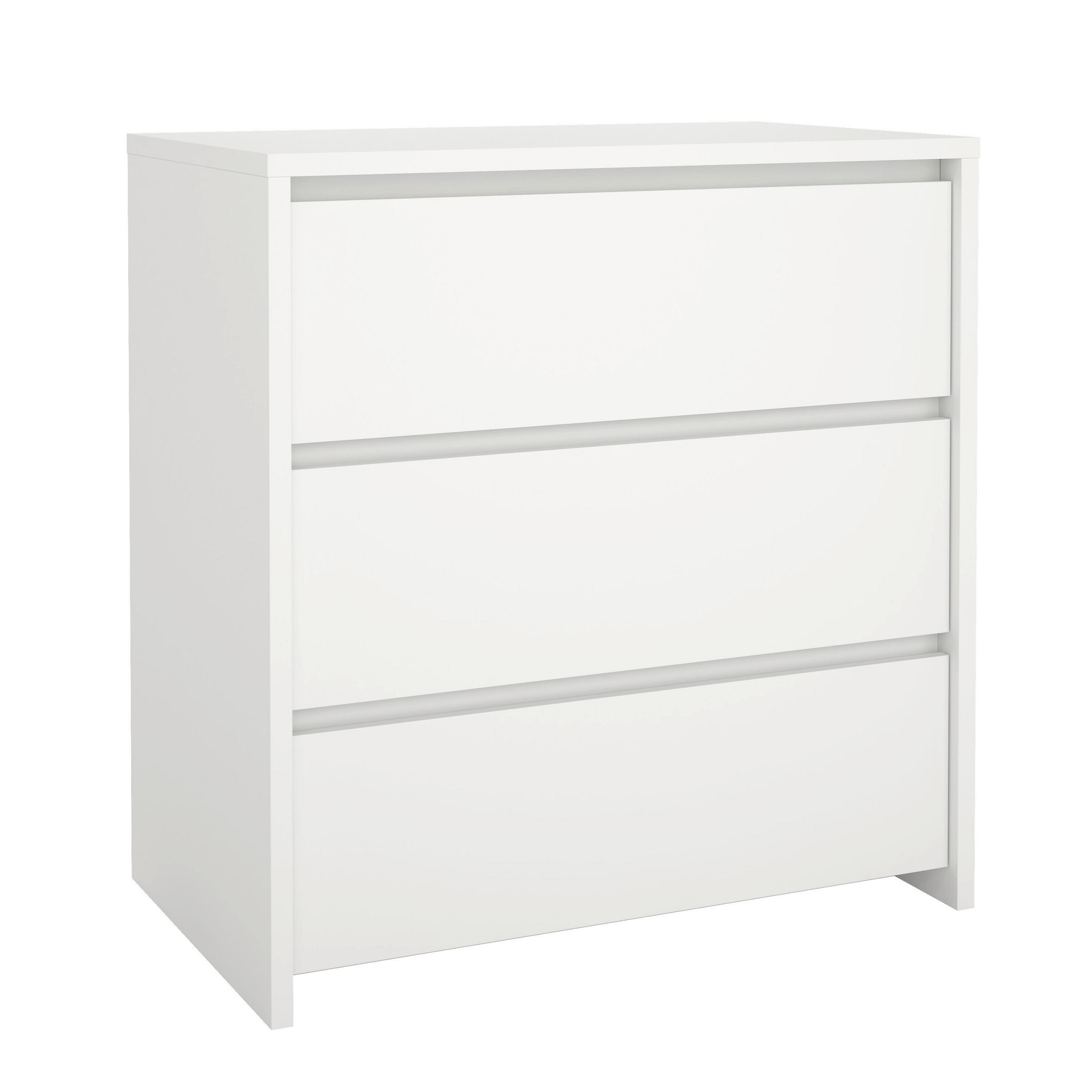 KOMMODE , 80/84/48 cm, 3 Schublade(n)  - Weiß, KONVENTIONELL, Holzwerkstoff (80/84/48cm) - Boxxx