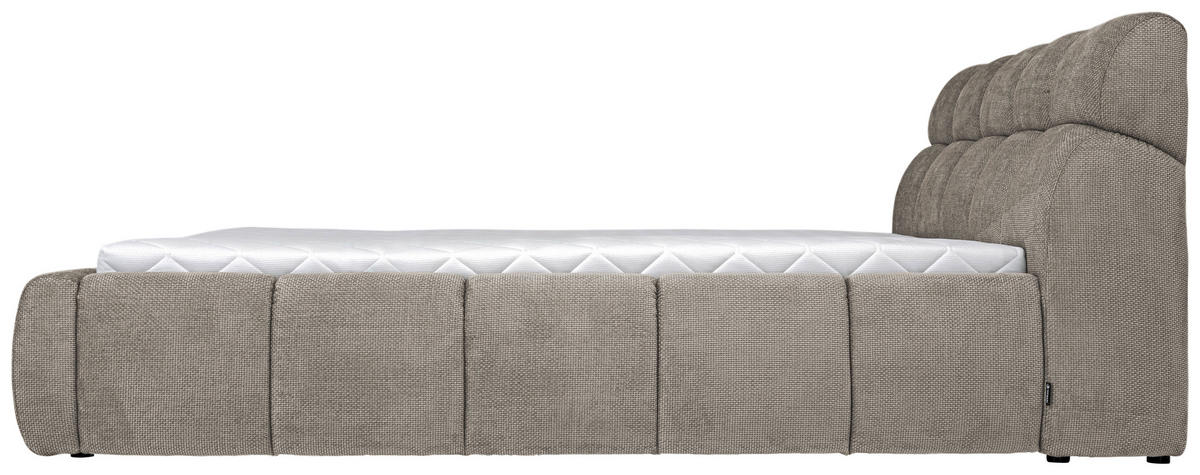 POLSTERBETT 160/200 cm  in Hellbraun  - Hellbraun/Schwarz, Design, Kunststoff/Textil (160/200cm) - Esposa