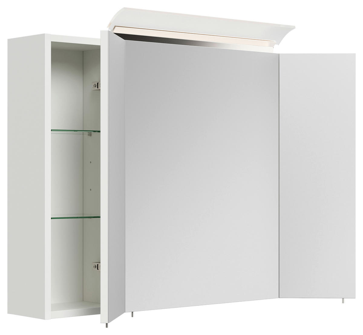 SPIEGELSCHRANK 90/62/17 cm  - Weiß Hochglanz, MODERN, Glas/Holzwerkstoff (90/62/17cm) - MID.YOU