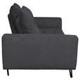 BIGSOFA  in Cord Anthrazit  - Anthrazit/Schwarz, KONVENTIONELL, Textil/Metall (246/100/116cm) - Carryhome