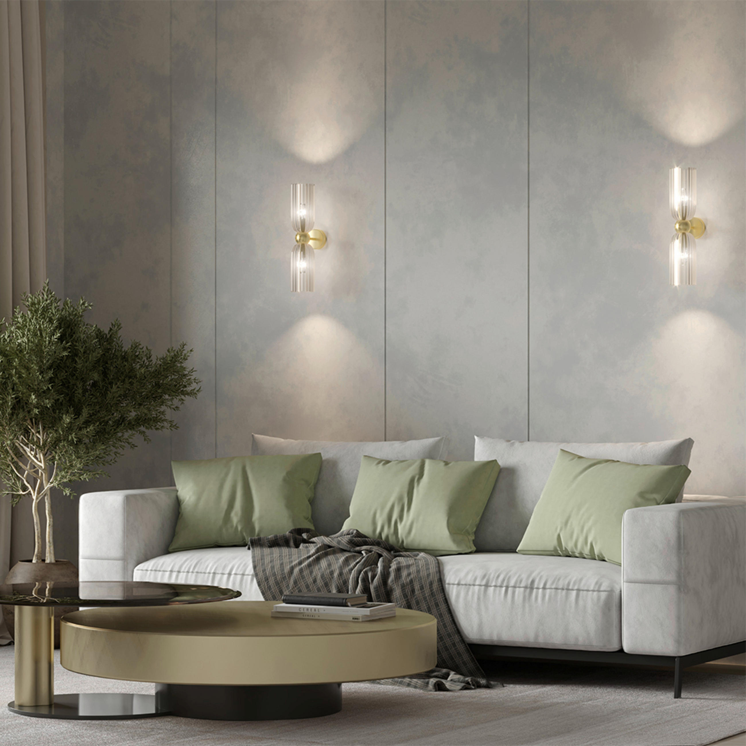 WANDLEUCHTE - Goldfarben, Glas/Metall (18/43,5/10cm) - MAYTONI