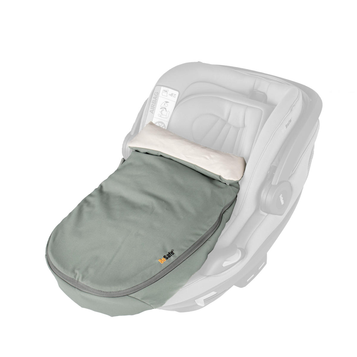 NAVLAKA ZA AUTOSJEDALICU  Go Beyond²   - boje kadulje, Basics, tekstil (46/40/10cm) - Besafe