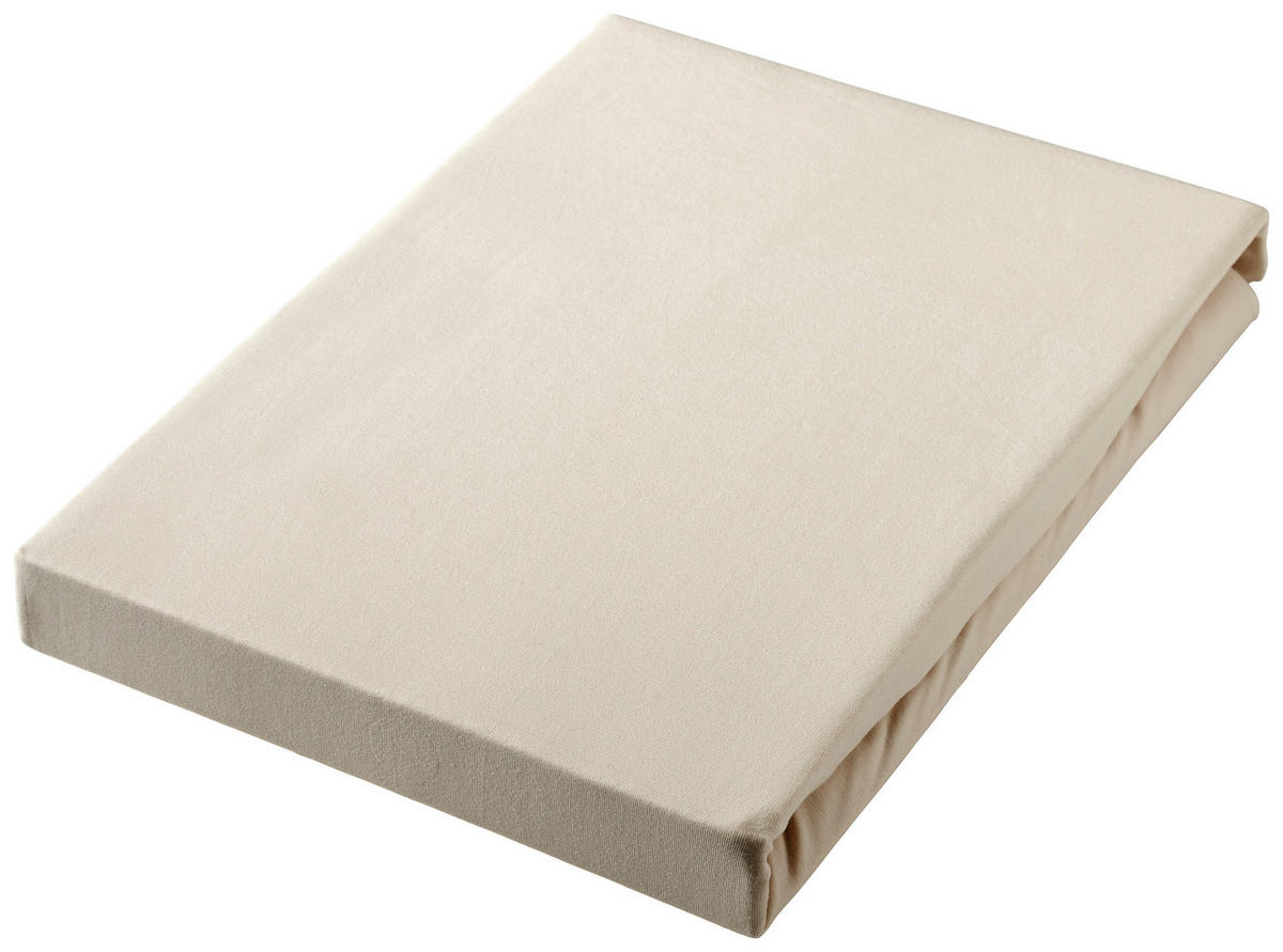 SPANNLEINTUCH 90-100/190-200 cm Jersey  - Beige, Basics, Textil (90-100/190-200cm) - Novel