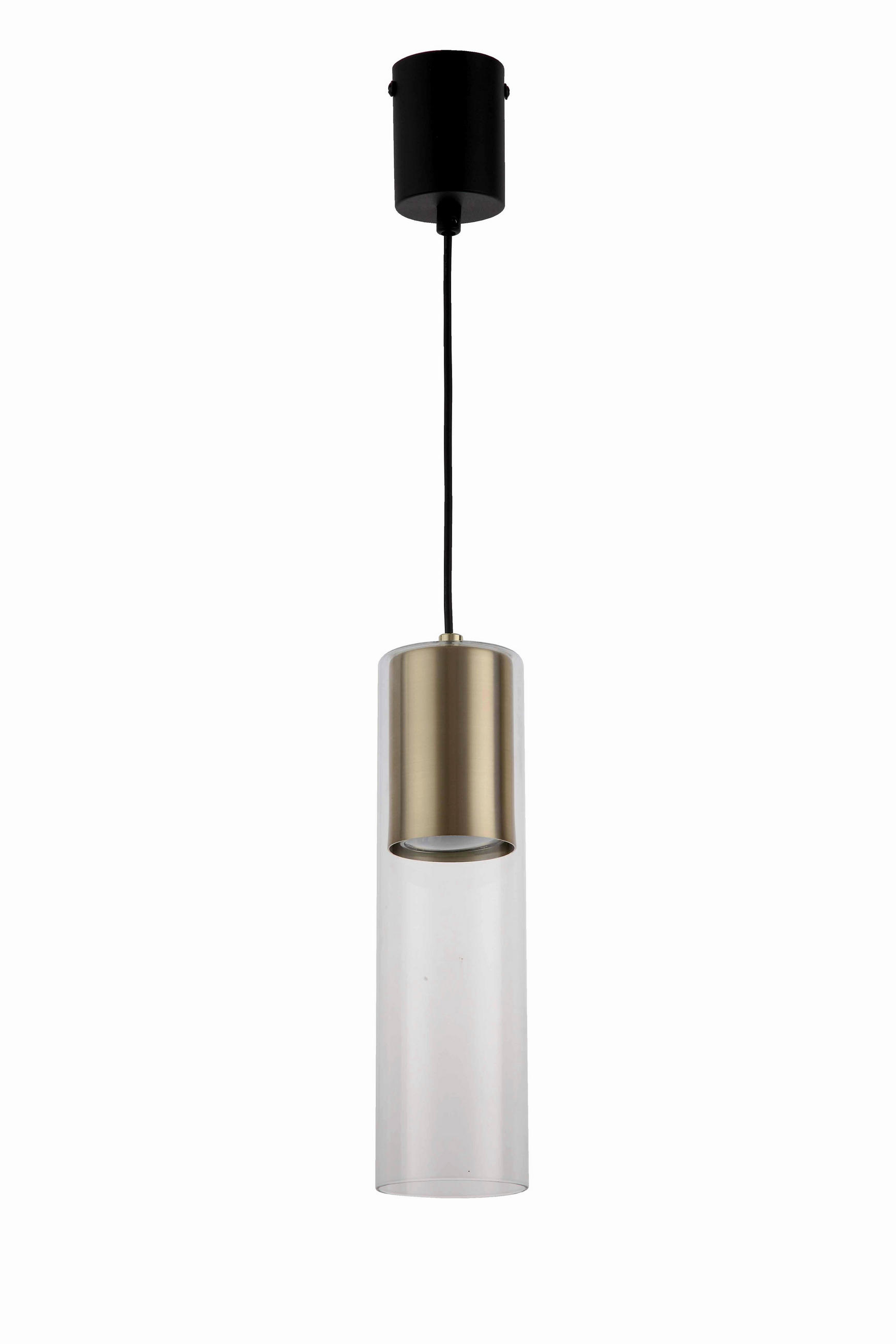 HÄNGELEUCHTE Manacor 150/7/7 cm  - Goldfarben, Design, Glas (150/7/7cm)