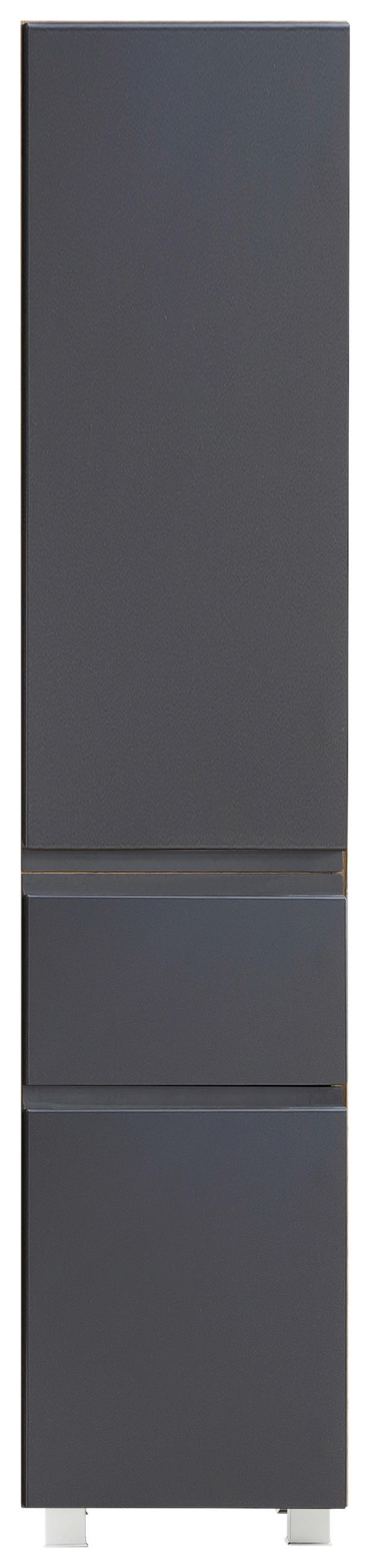 HÖGSKÅP  - ek Wotan/grå, Modern, trämaterial (40/180/35cm) - Held