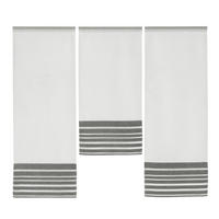 KURZGARDINENSET   90/80 cm   - Anthrazit/Weiß, Basics, Textil (90/80cm)