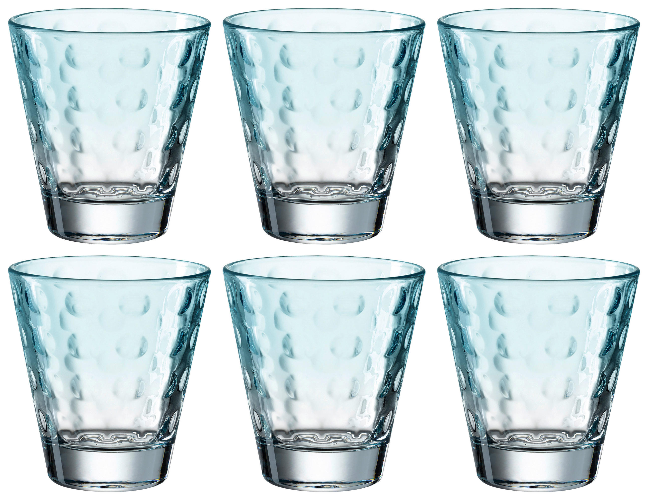 WHISKY-GLÄSERSET 215,00 ml 6-teilig  - Mintgrün, Design, Glas (8,50/9,00/8,50cm) - Leonardo