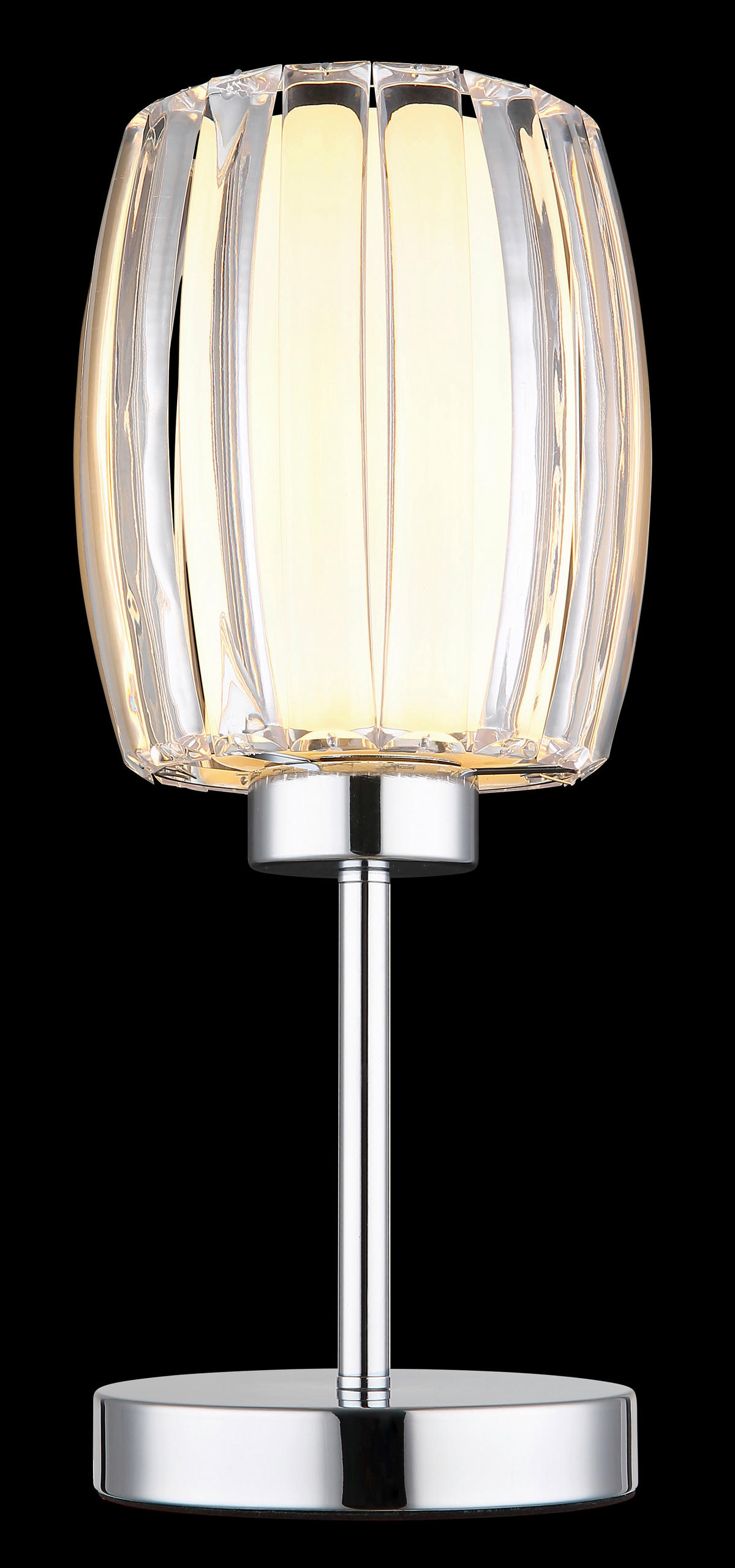 STOLNÍ LAMPA, E27, 18/40 cm  - černá/čiré, Design, kov/textil (18/40cm) - Globo