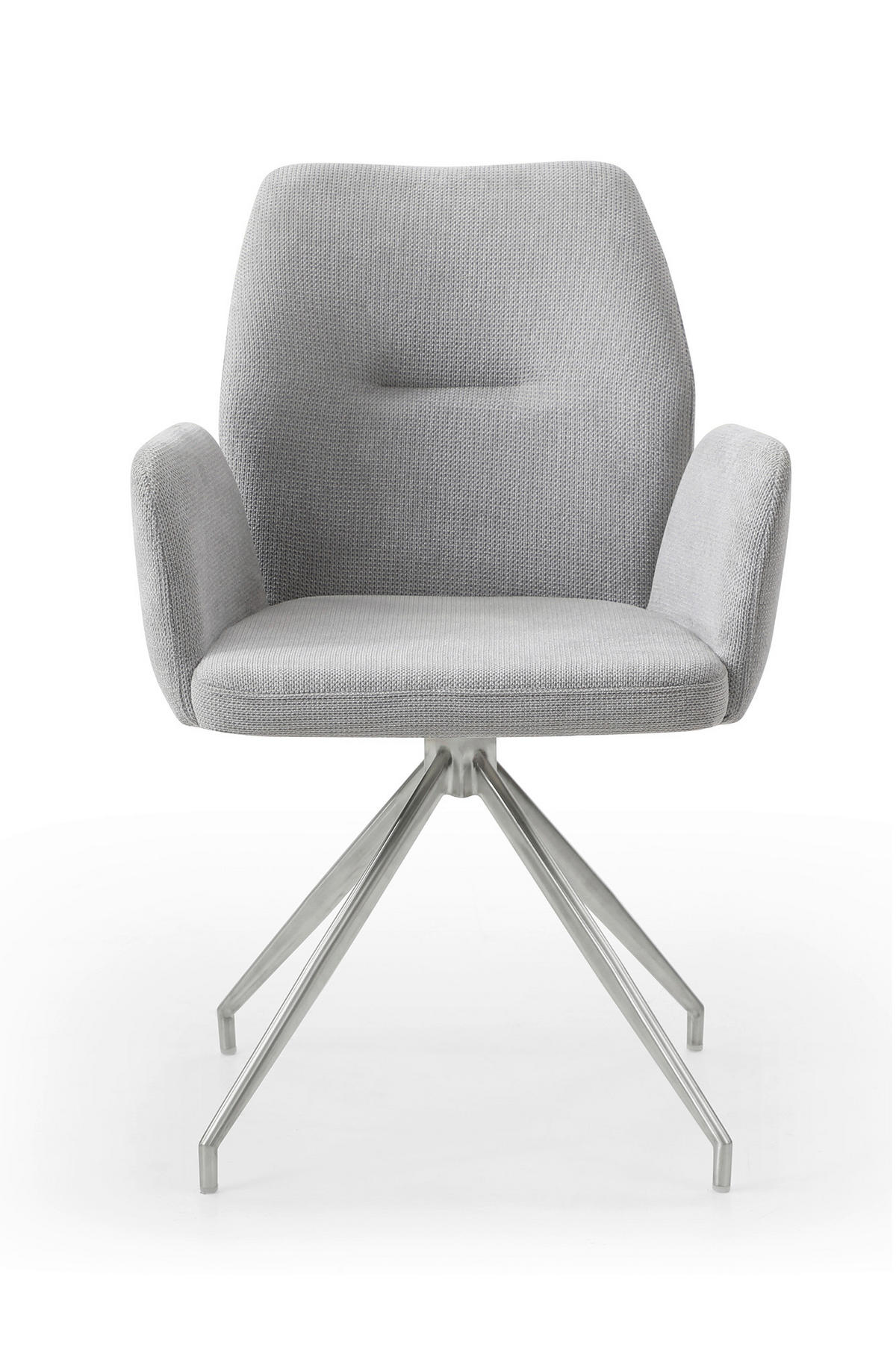 OTOČNÁ STOLIČKA, štruktúra, tmavosivá - strieborná/tmavosivá, Modern, kov/textil (60/89/62cm) - Livetastic