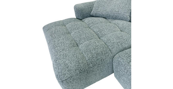 ECKSOFA Mintgrün  inkl. Zierkissen, Rückenkissen, Rücken echt  - Schwarz/Mintgrün, KONVENTIONELL, Kunststoff/Textil (170/276cm) - Carryhome