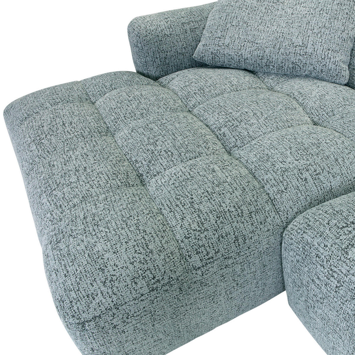 ECKSOFA Mintgrün  - Schwarz/Mintgrün, KONVENTIONELL, Kunststoff/Textil (170/276cm) - Carryhome