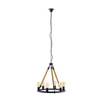 HÄNGLAMPA 56/150 cm  - svart, Natur, metall (56/150cm) - Eglo