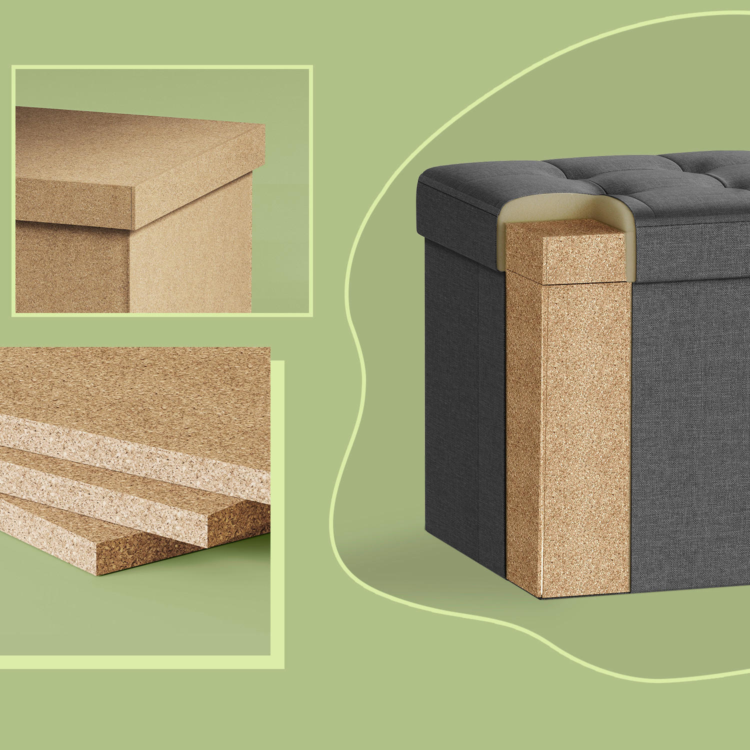 SITZBOX  - Grau, Basics, Textil (38/38/38cm)