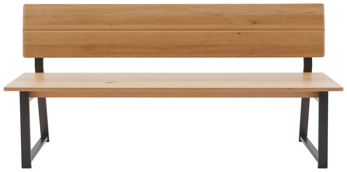 SITZBANK 180/85/56 cm  in Blau, Schwarz, Wildeiche  - Blau/Wildeiche, KONVENTIONELL, Holz/Textil (180/85/56cm) - Valnatura
