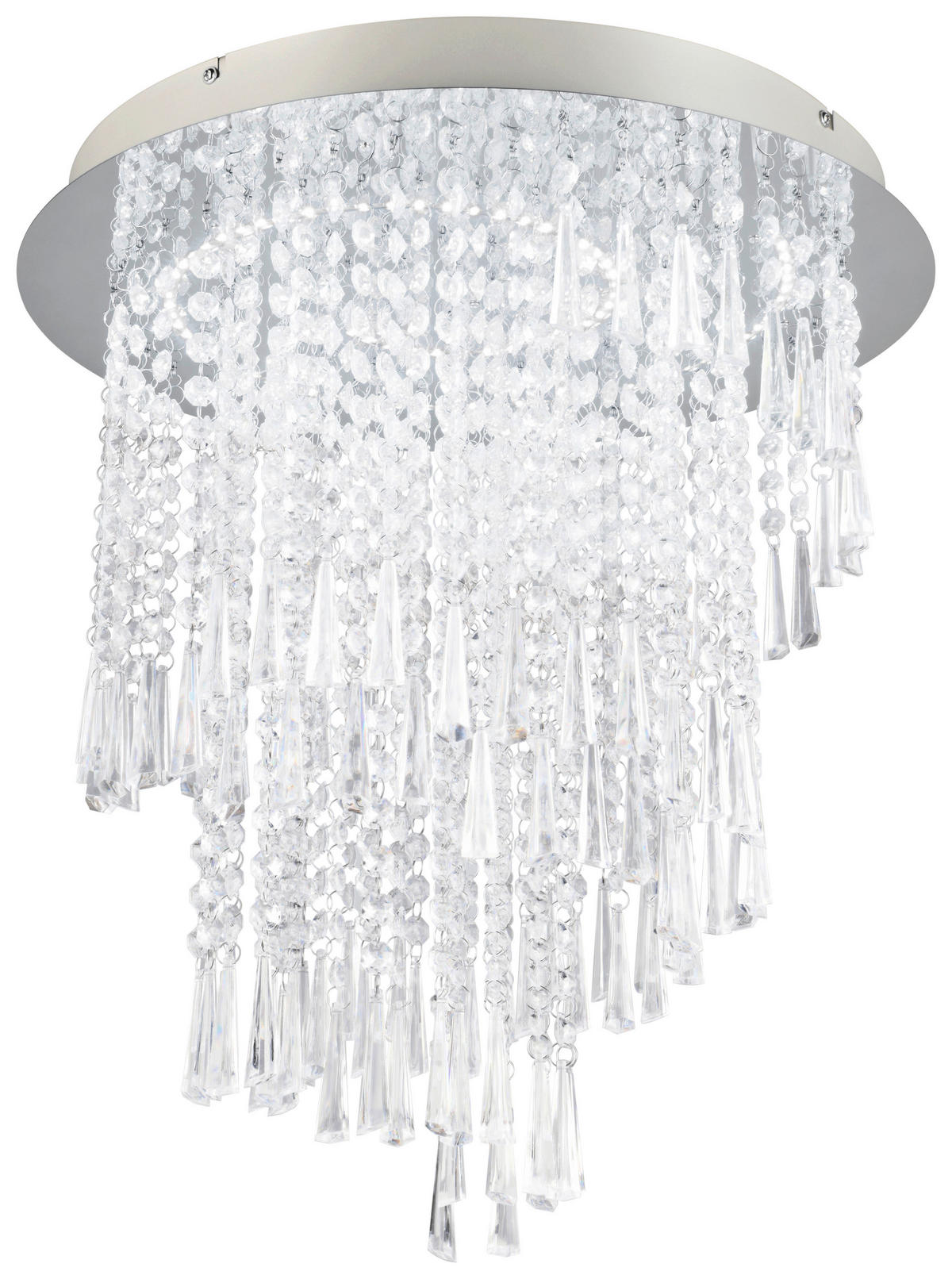 LED-DECKENLEUCHTE 45/55 cm   - Chromfarben, Trend, Kunststoff/Metall (45/55cm) - Novel