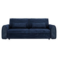 SCHLAFSOFA in Cord, Feincord Dunkelblau  - Schwarz/Dunkelblau, Konventionell, Kunststoff/Textil (240/83/116cm) - Carryhome