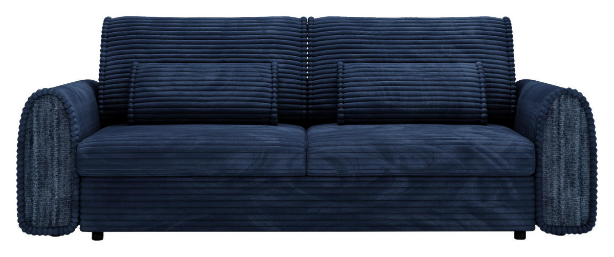 SCHLAFSOFA in Cord, Feincord Dunkelblau  - Schwarz/Dunkelblau, Konventionell, Kunststoff/Textil (240/83/116cm) - Carryhome