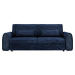 SCHLAFSOFA in Cord, Feincord Dunkelblau  - Schwarz/Dunkelblau, KONVENTIONELL, Kunststoff/Textil (240/83/116cm) - Carryhome