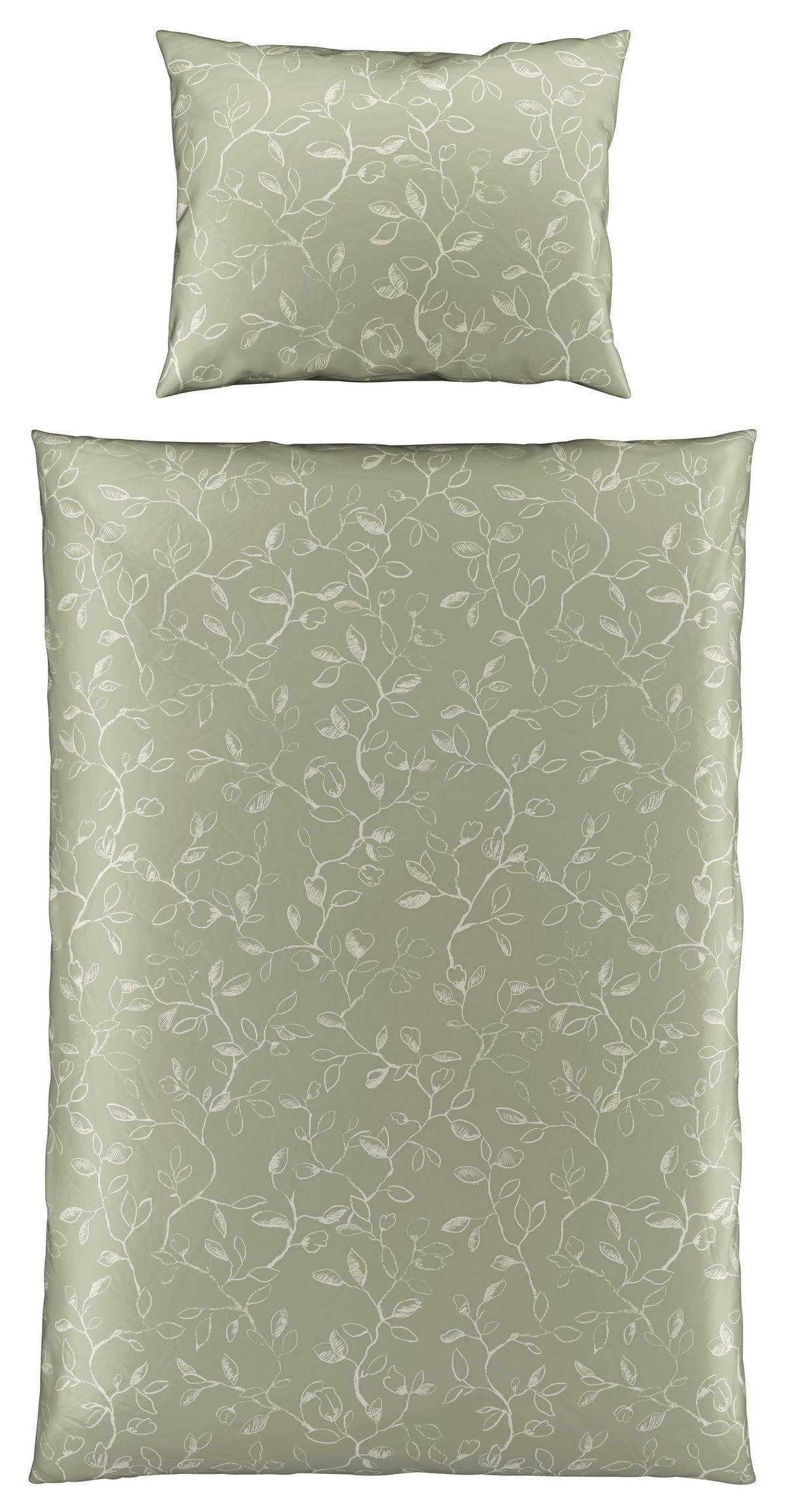 POVLEČENÍ, satén, zelená, 140/200 cm - zelená, Natur, textil (140/200cm) - Bio:Vio