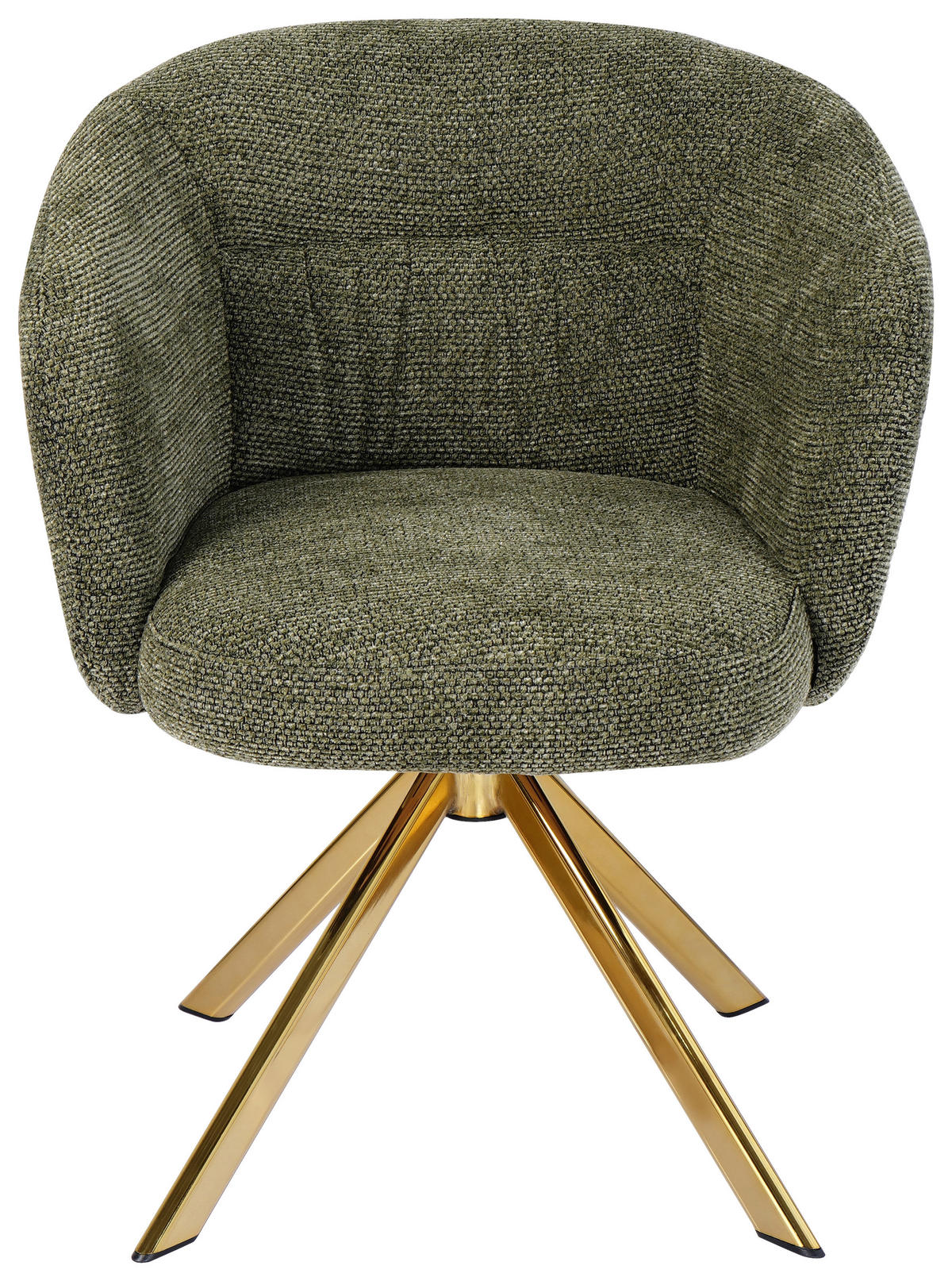 ARMLEHNSTUHL  Sitzfläche 360° drehbar Mikrofaser  Grün, Goldfarben  - Goldfarben/Grün, Design, Textil/Metall (65.5/82/61.5cm) - Hom`in