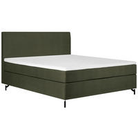 BOXSPRINGBETT 180/200 cm  in Dunkelgrün  - Dunkelgrün/Schwarz, Modern, Textil (180/200cm) - MID.YOU