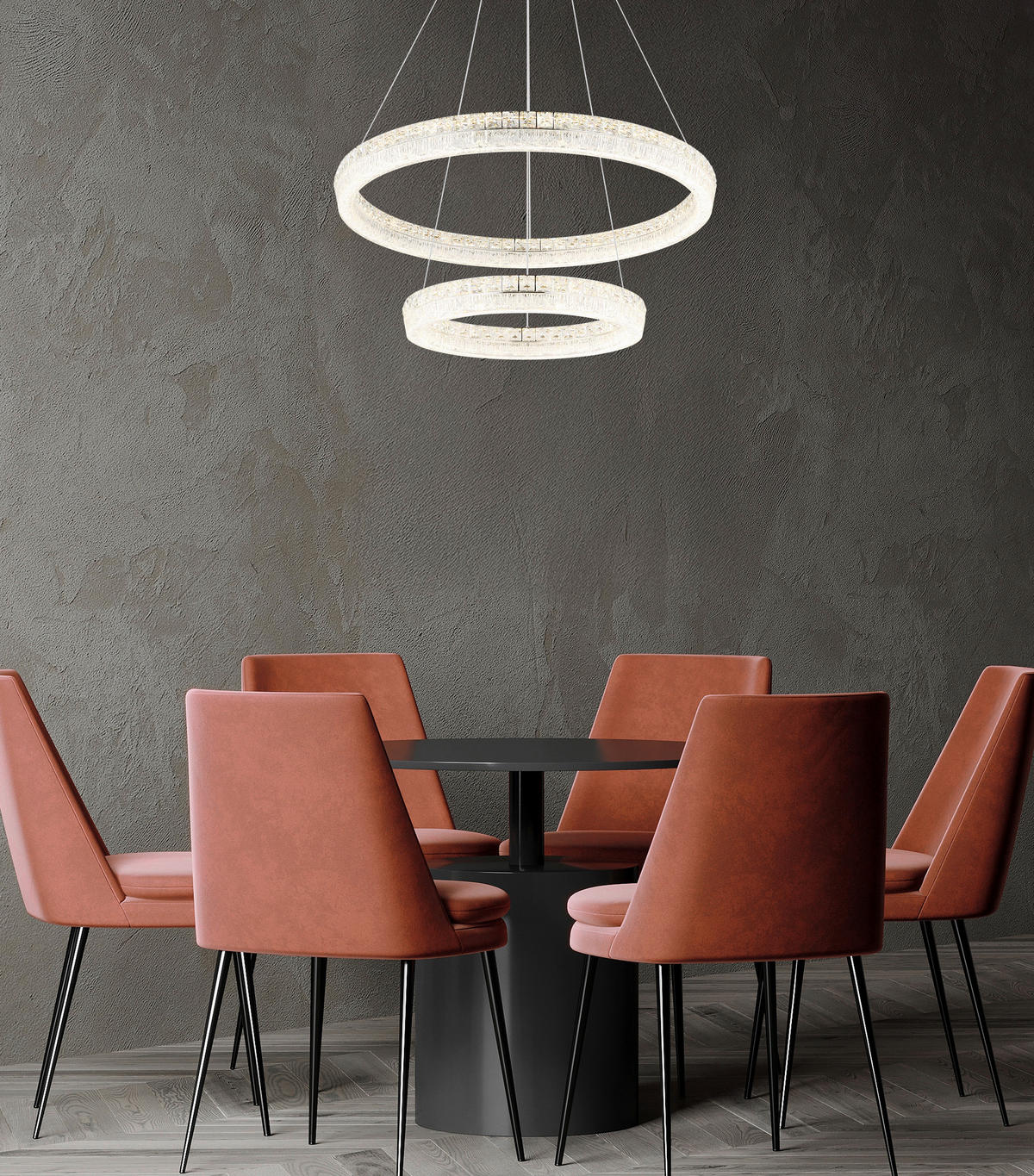 LED-HÄNGELEUCHTE 80/120 cm  - Klar/Chromfarben, Design, Glas/Kunststoff (80/120cm) - Globo