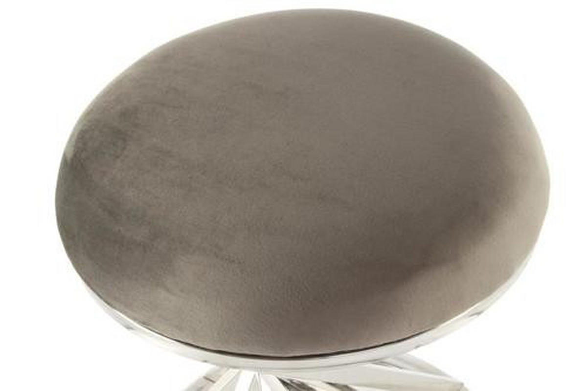 PALL i metall, textil grå, silver  - silver/grå, Trend, metall/textil (40/49/40cm) - Kayoom