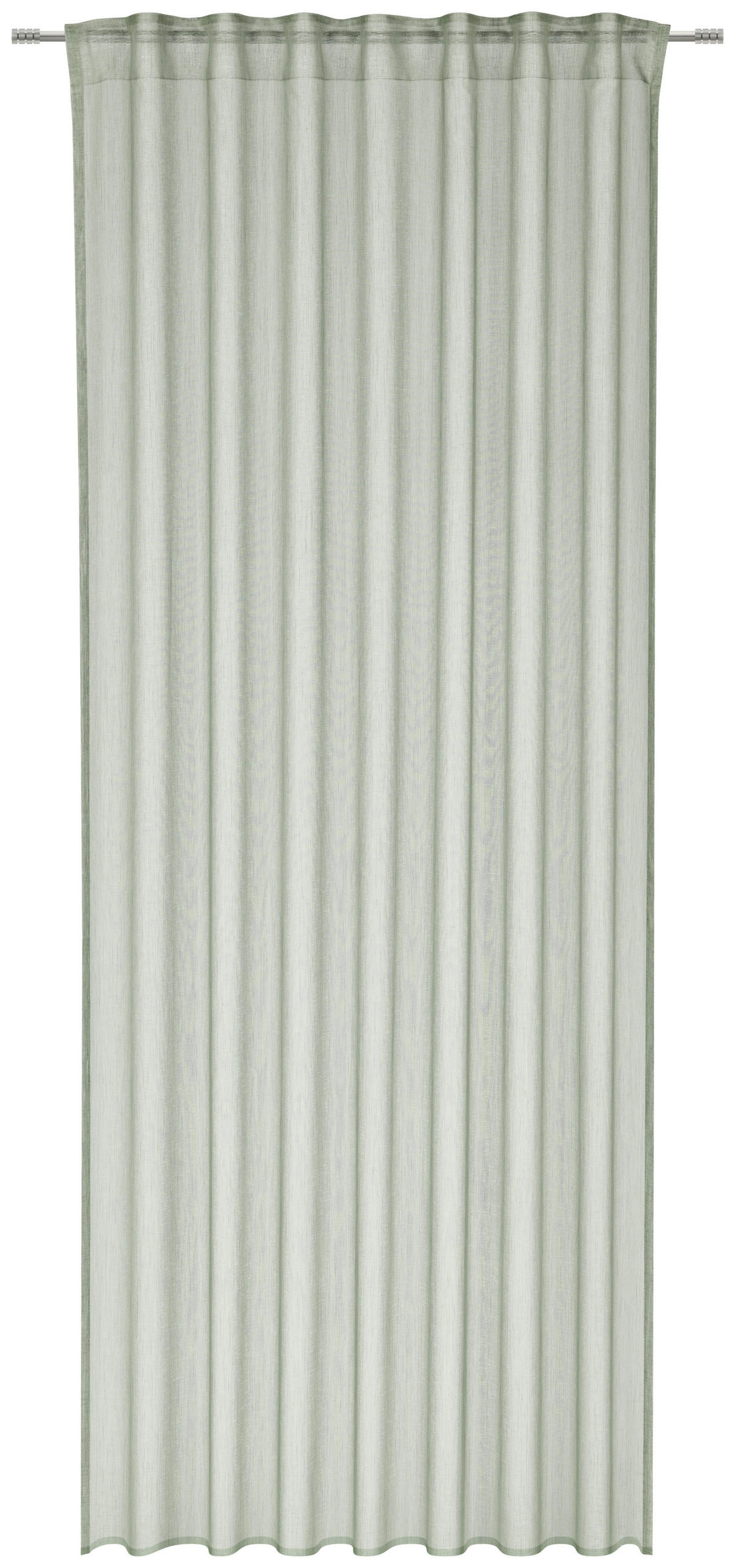 FERTIGVORHANG transparent  - Grün, Basics, Textil (140/245cm) - Esposa
