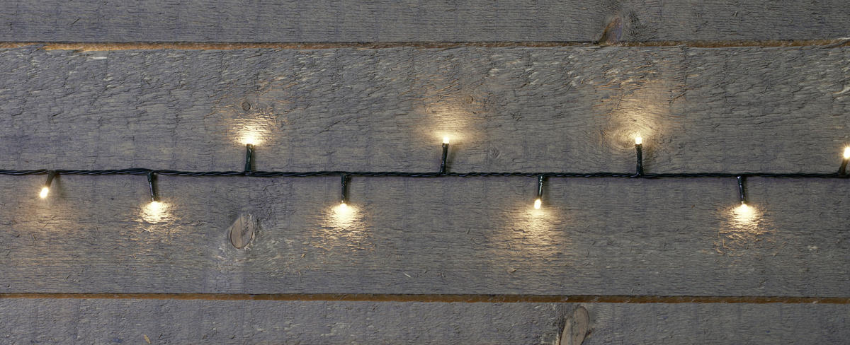 Lichterkette mit 100 LED´s 750 cm  - Schwarz, Basics, Kunststoff (750cm) - X-Mas