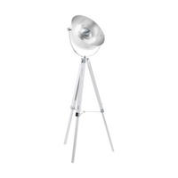 GOLVLAMPA Covaleda 55/164 cm    - vit/silver, Design, metall/trä (55/164cm) - Eglo