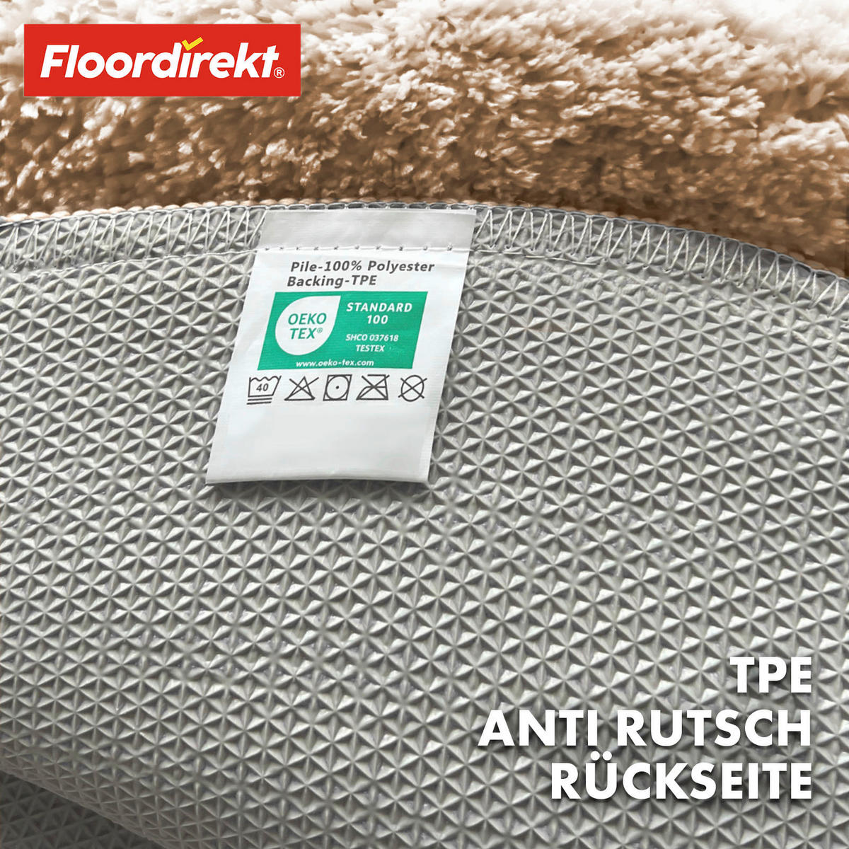 BADEMATTE SKY Beige 95 cm  - Beige, Basics, Kunststoff/Textil (95cm) - Floordirekt