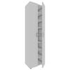 SKOSKÅP  i 49/173/30 cm  - vit/aluminiumfärg, Modern, metall/trämaterial (49/173/30cm) - MID.YOU