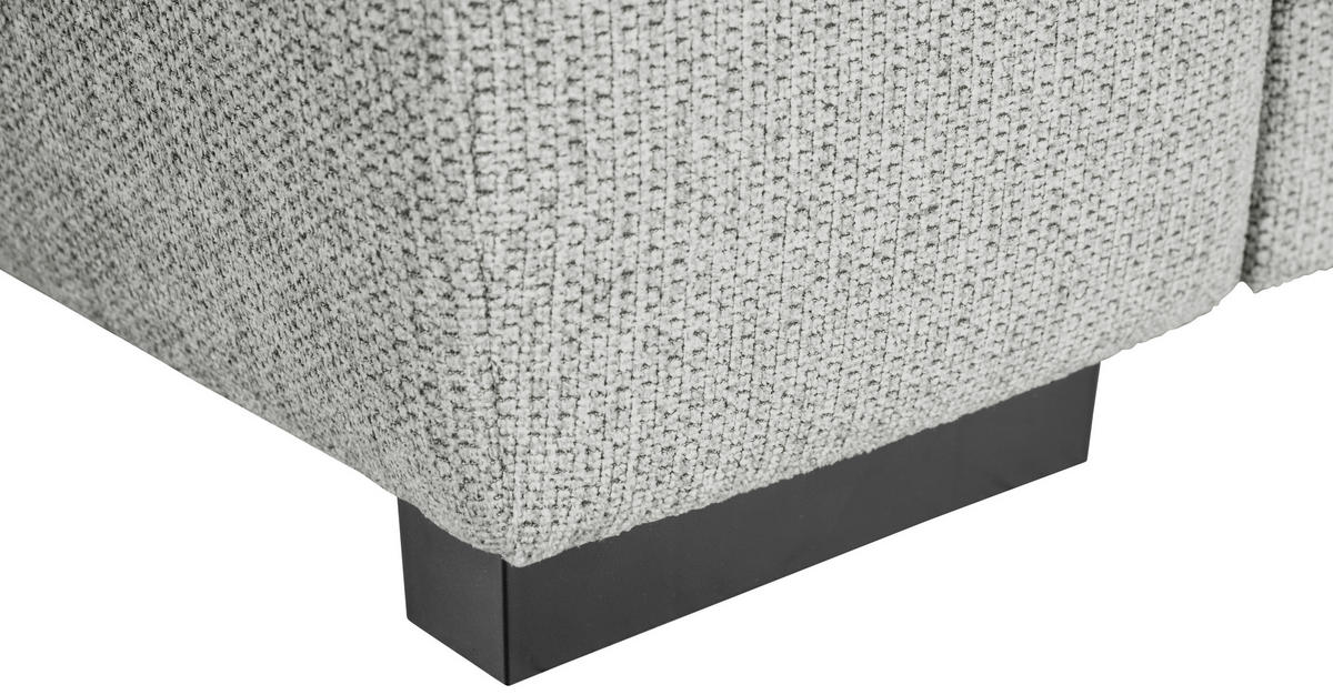 ECKSOFA in Struktur Grau  - Schwarz/Grau, Design, Kunststoff/Textil (284/205cm) - MID.YOU