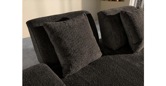SCHLAFSOFA  in Chenille Anthrazit  - Anthrazit/Schwarz, KONVENTIONELL, Kunststoff/Textil (235-255/80/116-138cm) - Carryhome