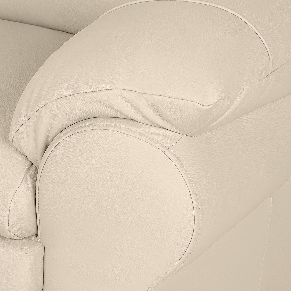 SESSEL in Echtleder Beige  - Beige/Schwarz, Design, Leder/Kunststoff (105/92/85cm) - Livetastic
