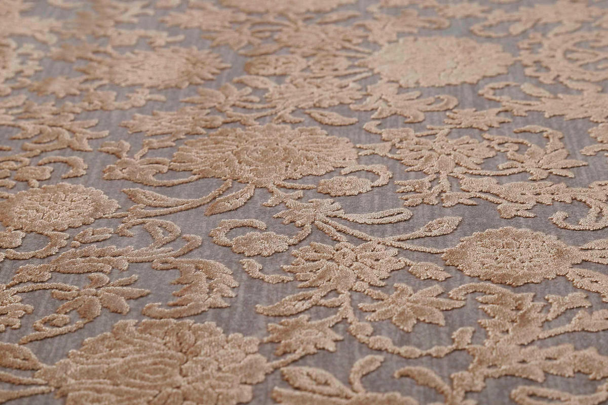 VINTAGE-TEPPICH 133/200 cm Florida Grau, Goldfarben  - Goldfarben/Grau, LIFESTYLE, Textil (133/200cm) - Esprit