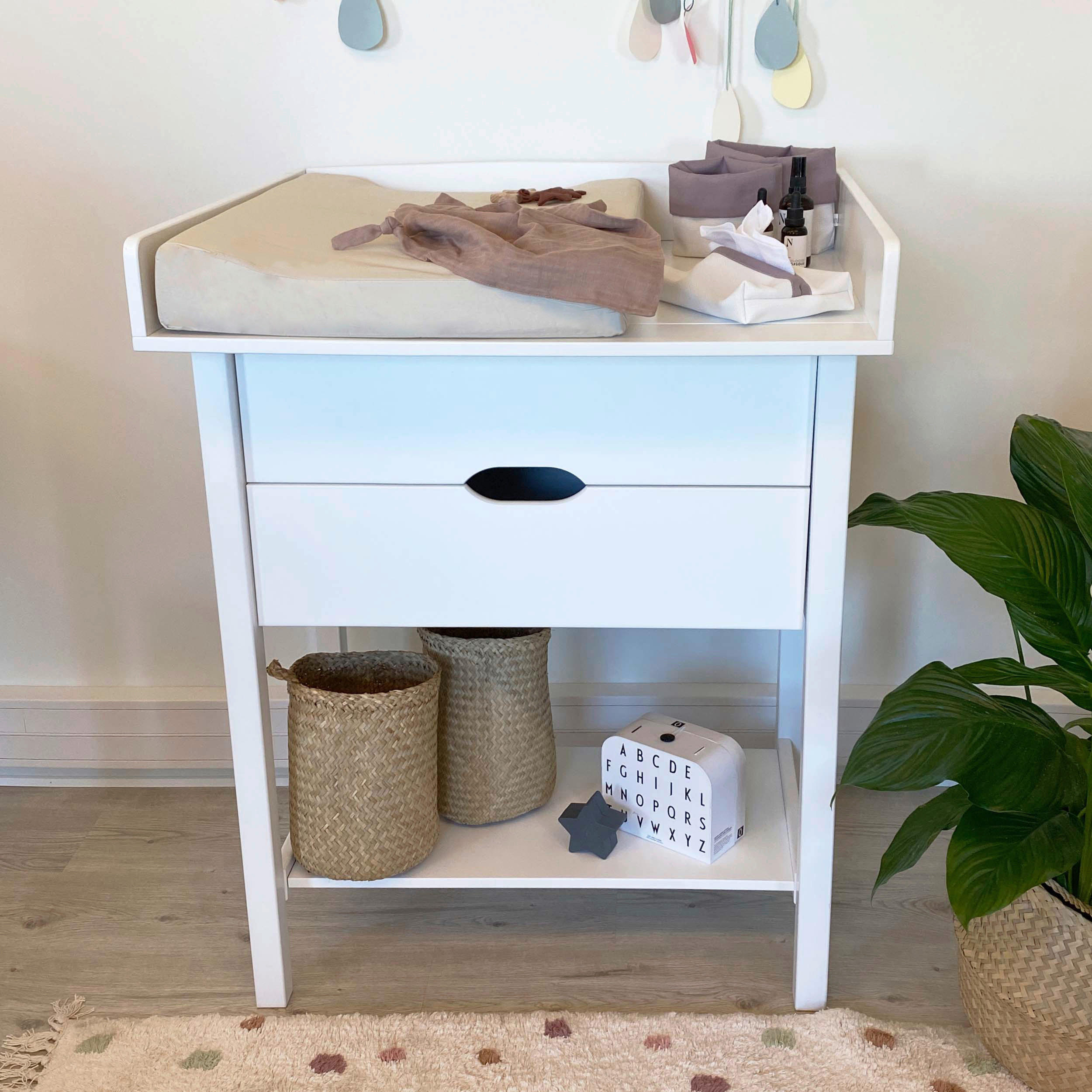 Thumbnail - Mid.you Wickelkommode, Weiß, Holz, Holzwerkstoff, Kiefer, teilmassiv, 2 Schublade(n) Schubladen, 79x103.5x68 cm, Babymöb...