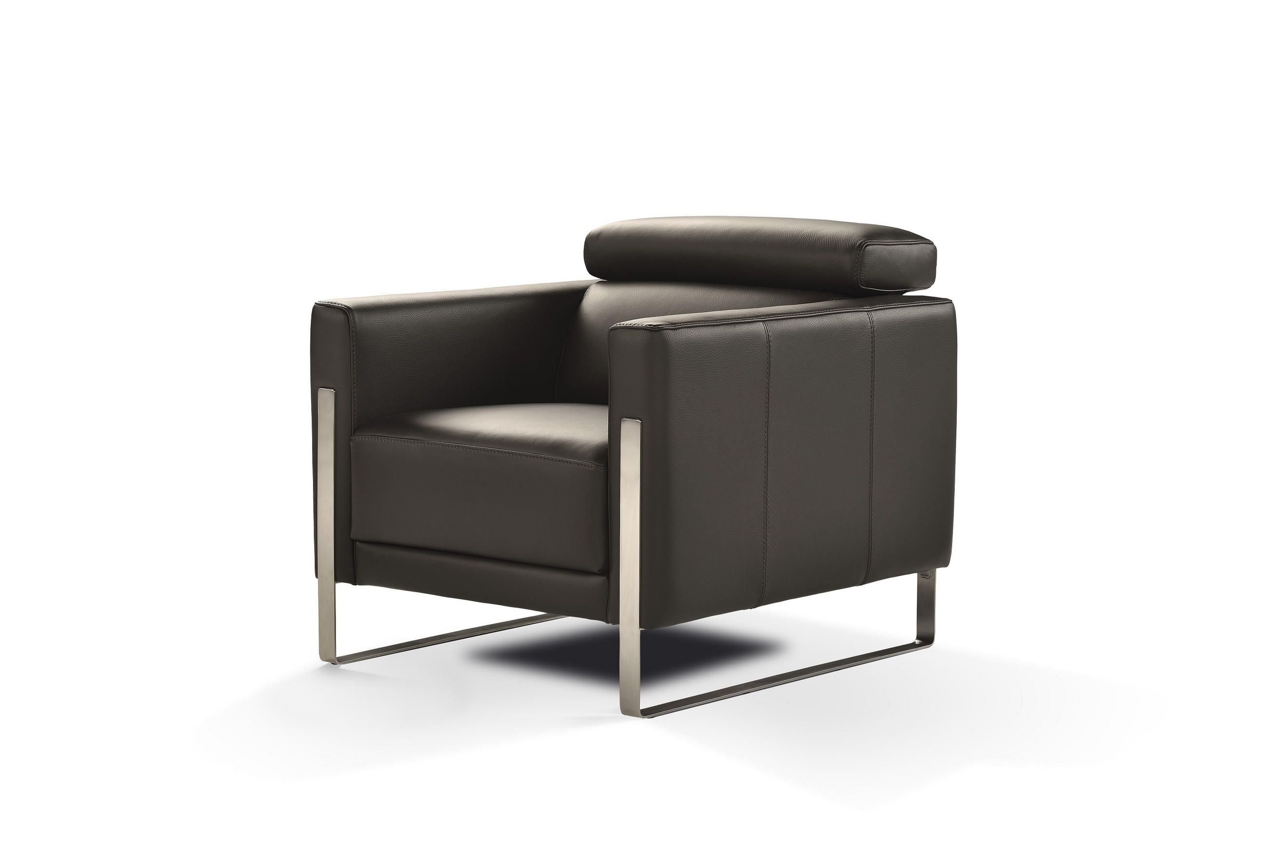 FOTEL - sötétszürke, bőr (80/72/92cm) - Calia Italia