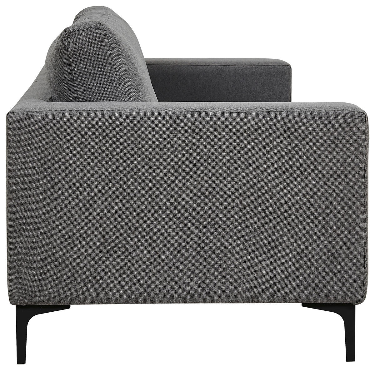 2-SITS SOFFA i metall, textil grå, svart  - grå/svart, Design, metall/textil (215/84/88cm) - Livetastic