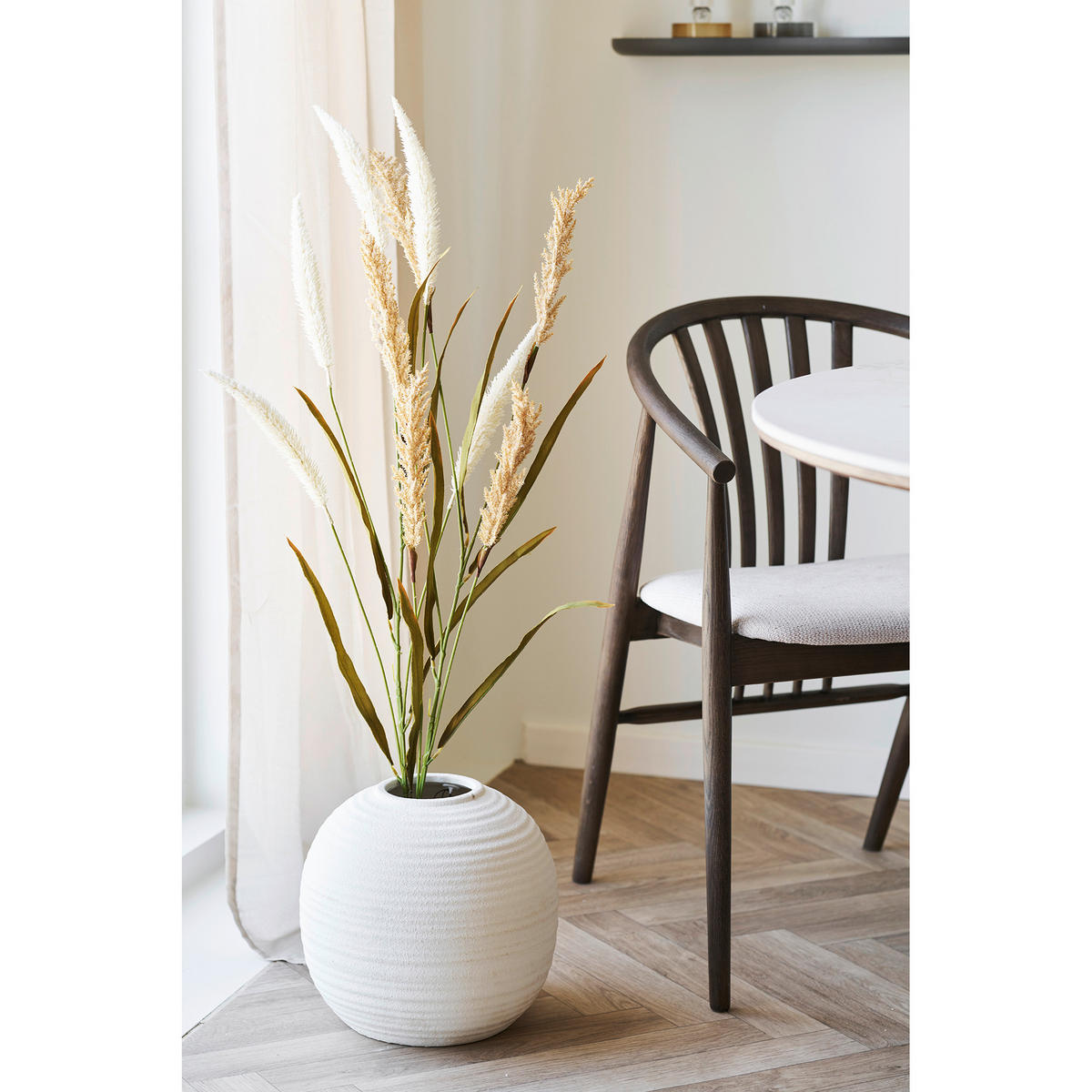 KUNSTBLUME - Beige/Grün, Basics, Kunststoff (20/130cm)