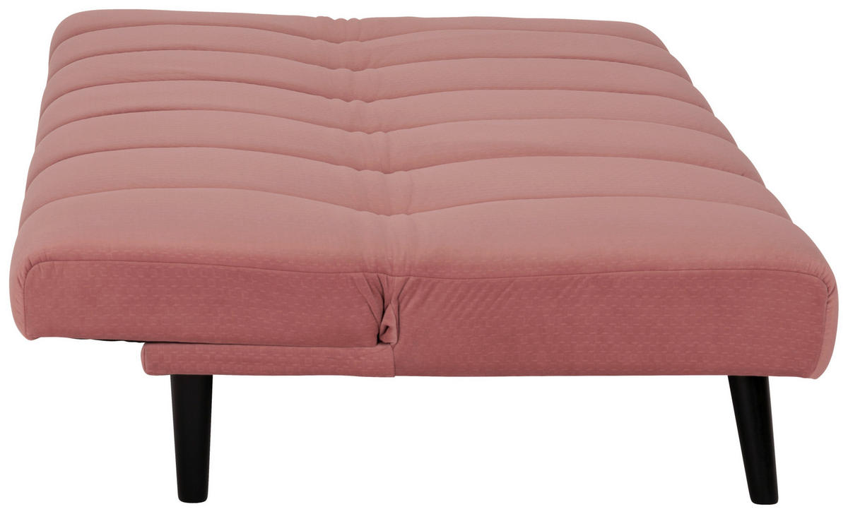 JUGEND- UND KINDERSOFA Flanell Altrosa  - Schwarz/Altrosa, MODERN, Holz/Textil (180/81/93cm) - P & B