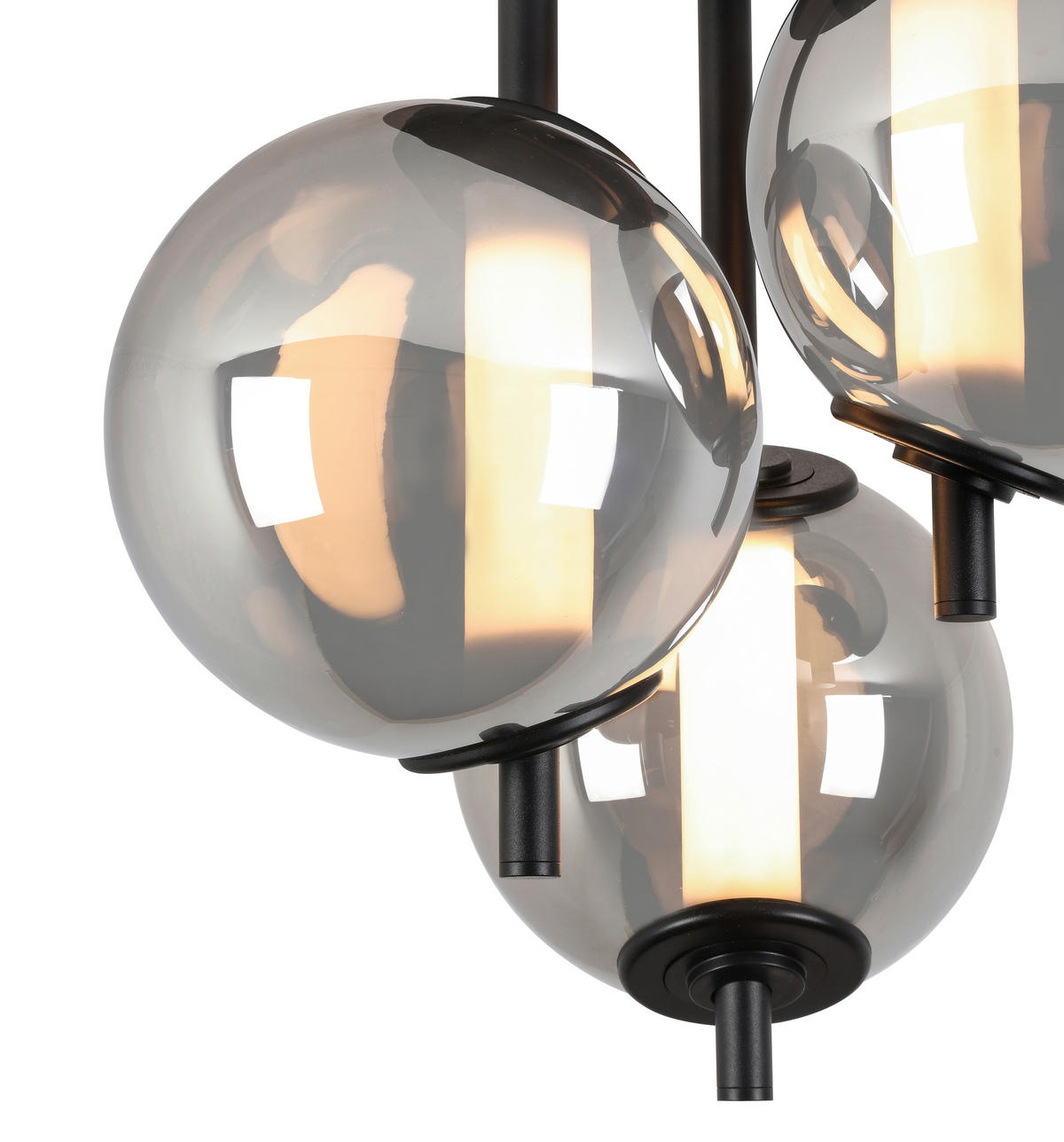STROPNÍ LED SVÍTIDLO, 45/49 cm  - černá/barvy chromu, Design, kov/plast (45/49cm) - Dieter Knoll