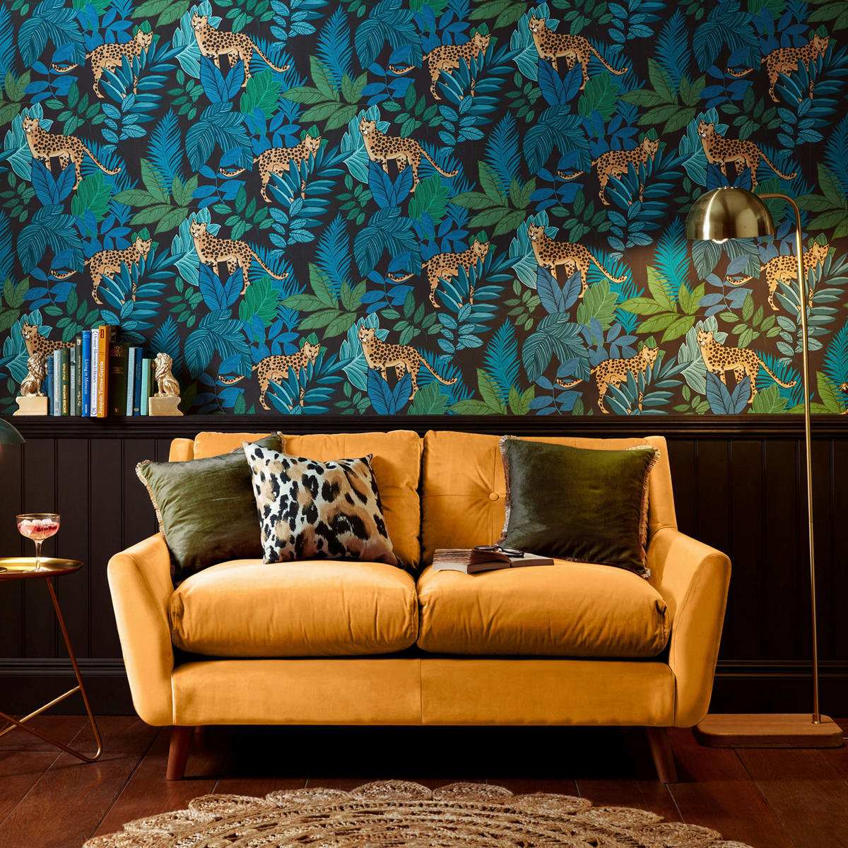 NON WOVEN-TAPET 52/1000 cm  - grön/blå, Basics, papper/plast (52/1000cm)