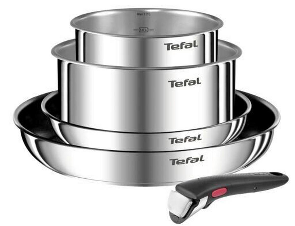 SET TIGANJA  5 delova  - boja nerđajućeg čelika, Osnovno, metal (28cm) - Tefal