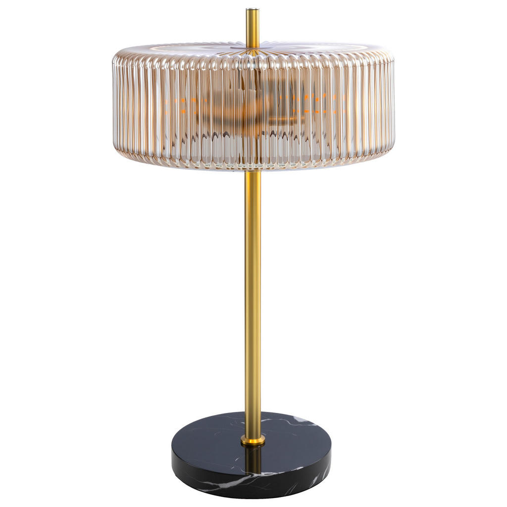 Thumbnail - Collet's Monde Tischleuchte, Bernstein, Metall, Glas, Abstraktes,Abstraktes, 51 cm, CE, Schnurschalter, Lampen & Leuchte...